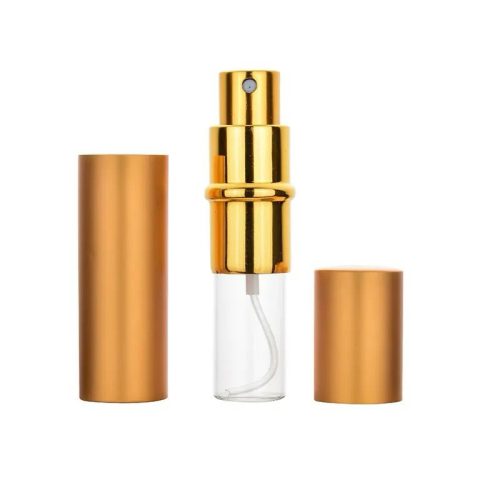 Perfumero Metálico 5ml Rosca Dorado Mate