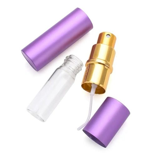 Perfumero Metálico 5ml Rosca Morado