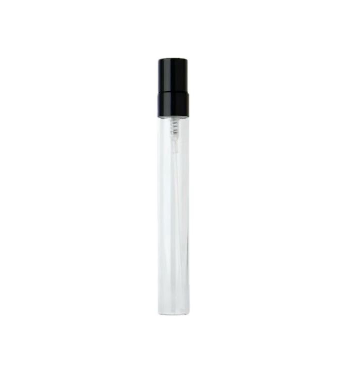 Botella De Cristal 10ml Con Tapa Metalica Negro