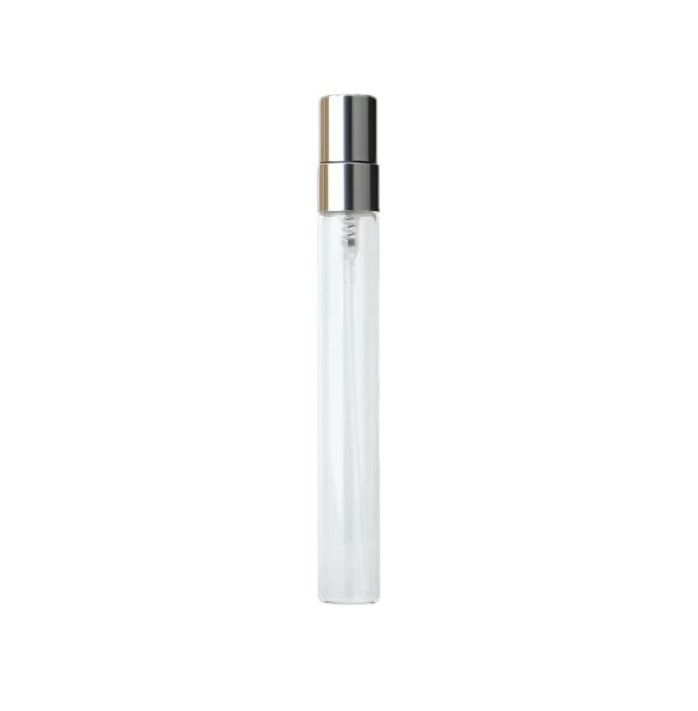 Botella De Cristal 10ml Con Tapa Metalica Plata