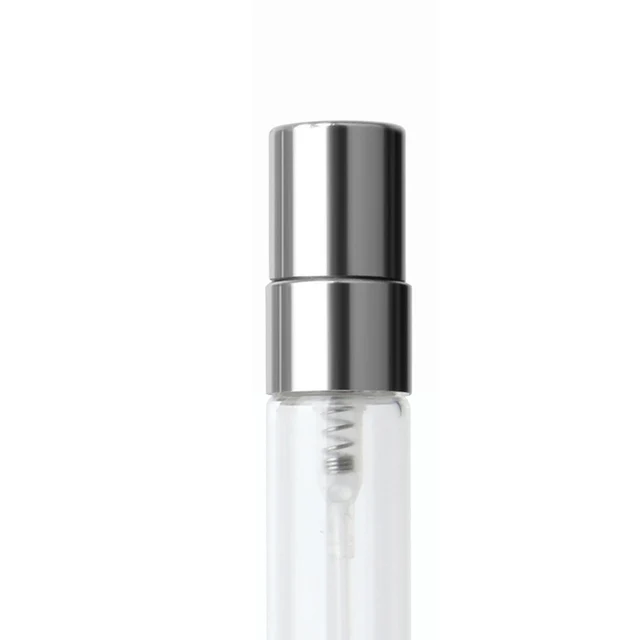 Botella De Cristal 10ml Con Tapa Metalica Plata