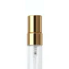 Botella De Cristal 10ml Con Tapa Metalica Dorado