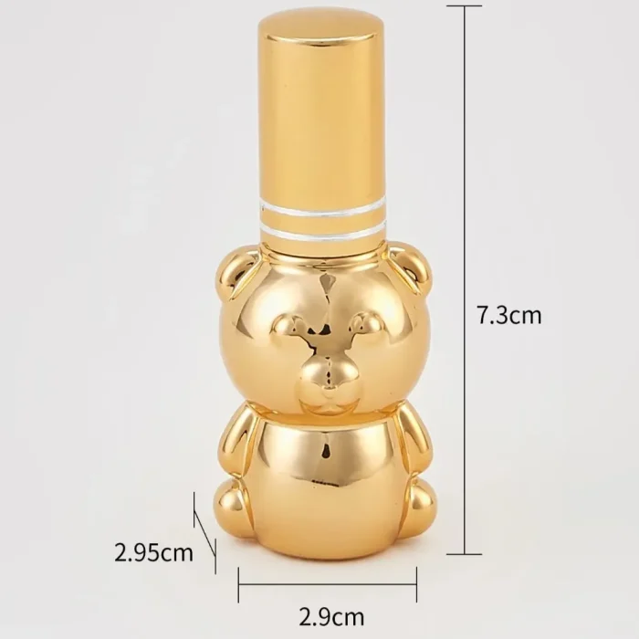 Perfumero Oso 8ml Tapa Metálica Plata
