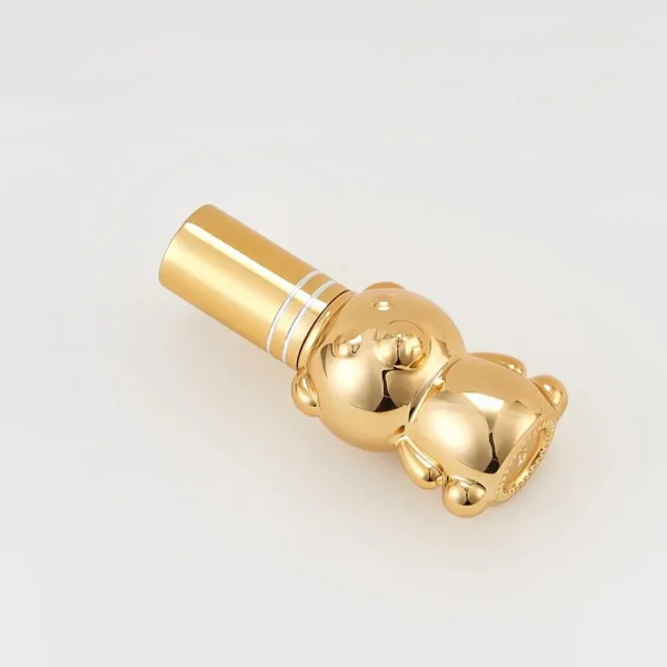 Perfumero Oso 8ml Tapa Metálica Dorado