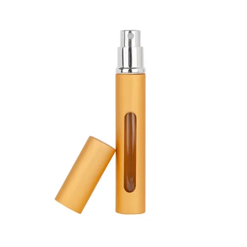 Perfumero Metálico Largo 5ml Rosca Dorado