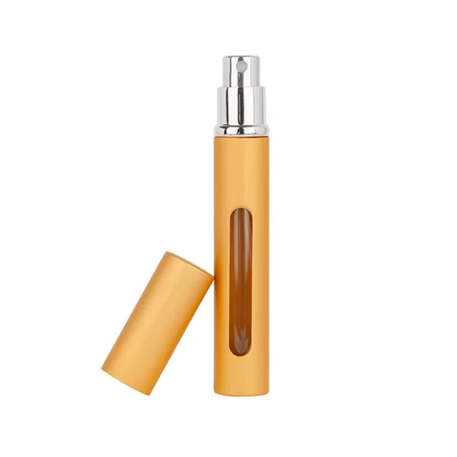 Perfumero Metálico Largo 5ml Rosca Dorado
