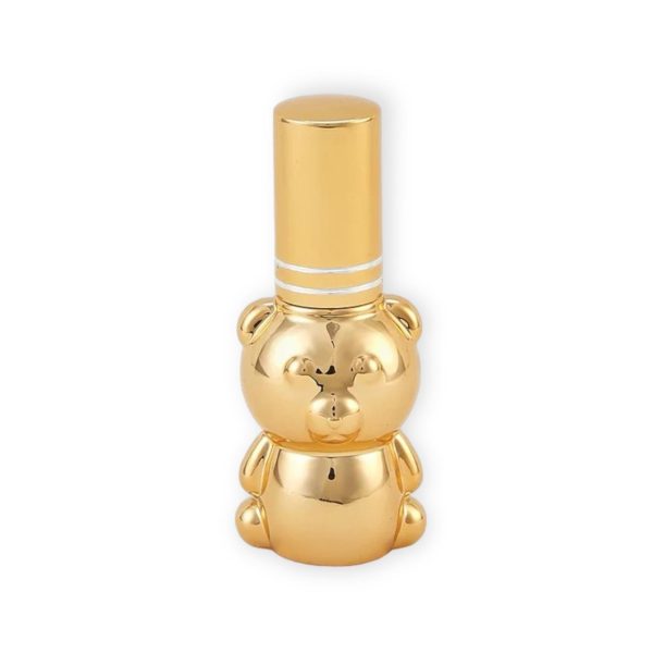 Perfumero Oso 8ml Tapa Metálica Dorado