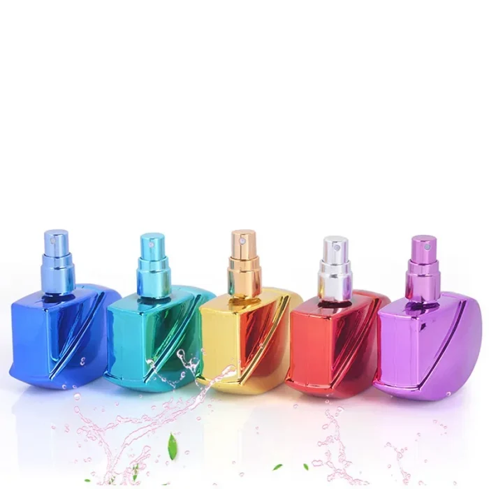 Botella De Cristal 30ml Corazón Violeta