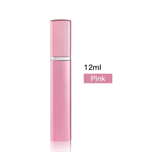 Perfumero Cuadrado 12ml Metalico Rosa