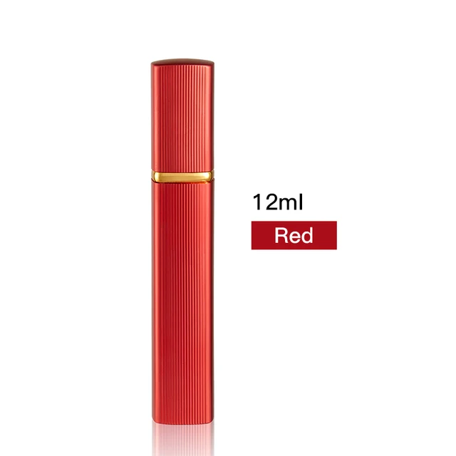 Perfumero Cuadrado  12ml Metalico Rojo
