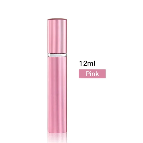Perfumero Cuadrado 12ml Metalico Rosa