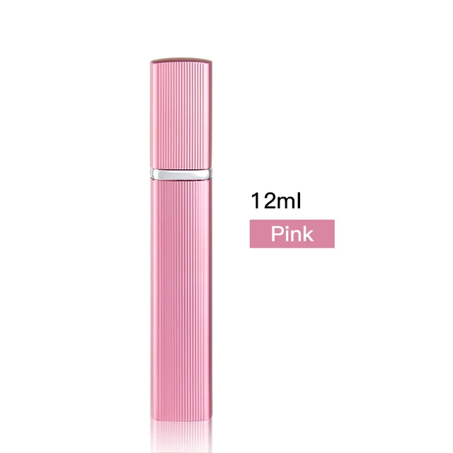 Perfumero Cuadrado 12ml Metalico Rosa
