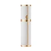Perfumero 5ml Autorecargable De Seguridad Blanco De Cuero Tipo Cruzado