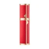 Perfumero 5ml Autorecargable De Seguridad Rojo De Cuero Tipo Cruzado