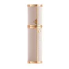 Perfumero 5ml Autorecargable De Seguridad Blanco De Cuero Tipo Piel