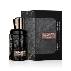 ajayeb-dubai-potrait-black-perfume-bottle-beside-box-against-white-background Ajayeb Dubai - 100ml - Lattafa