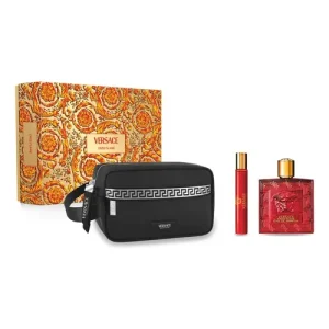 Versace Set Eros Flame 100ml + Vial 10ml + Cosmetiquera 2