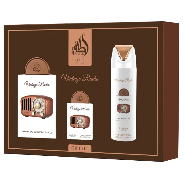 Lattafa Set Radio Vintage 100ml 4 Piezas