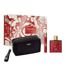 Versace Set Eros Flame 100ml + Vial 10ml + Cosmetiquera 1