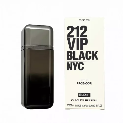 Tester Carolina Herrera 212 Vip Black Elixir 100ml