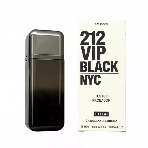 Tester Carolina Herrera 212 Vip Black Elixir 100ml