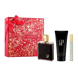 HCHNSET3__97154 Carolina Herrera Set Ch Men 100ml + 10ml + Gel Ducha Caja Roja