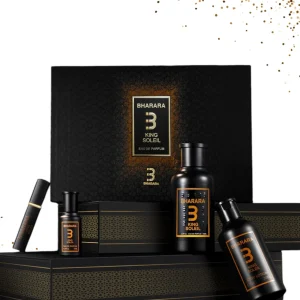 Bharara-King-Soleil-Gift-Set-4-Pcs (1) Bharara Set King Soleil 100ml + 10ml + Crema 200ml + Perfumero